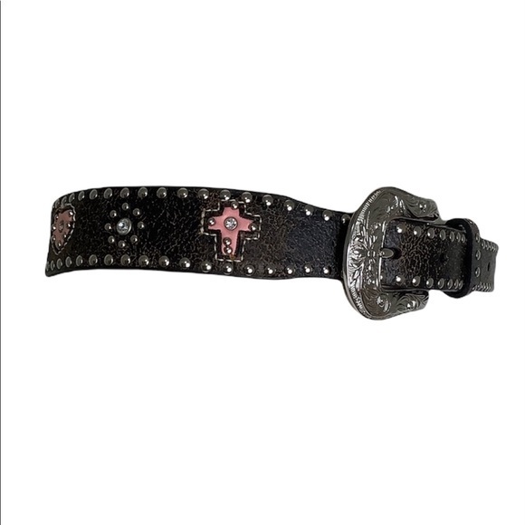 Nocona | Accessories | Nocona Pink Hearts Crosses Studs  display picture 3